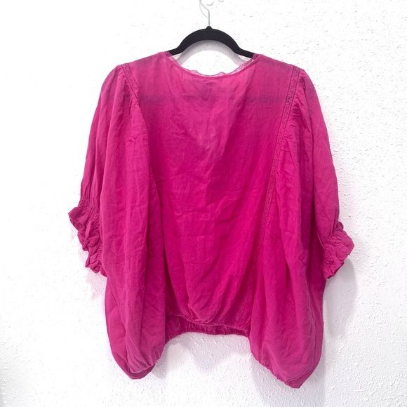 Nine West Pink Dolman Sleeve Embellished Blouse 1X - Picture 3 of 9